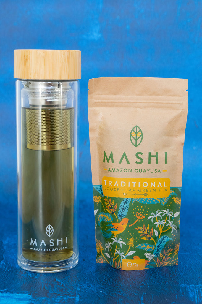 Voordeelpakket: theefles + Mashi thee - Mashi Guayusa